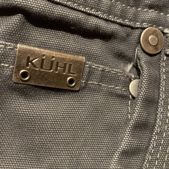 KUHL 'The Law' Vintage Patinadye Full Style Canvas Pants Carbon W34 x L34 TALL - Picture 2 of 12